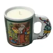 Ulterior Votives Santa With Gift Mistletoe Scented Handmade Soy Candle New