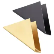 2pcs Stainless Steel Napkin Holder Dining Table Napkin Holder Stand Triangle