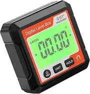 DECOMELODY Professional Grade Digital Angle Gauge Level Protractor Inclinometer Backlit Display Tool for Woodworking Automotive and Construction