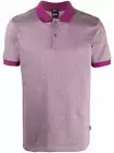 New Hugo BOSS purple micro pattern slim smart casual polo t shirt top suit £119