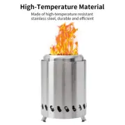 Outdoor Smokeless Fire Pits Wood Burning Stove Camping Use for Party BBQ R6W3