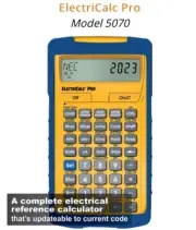 Calculated Industries ElectriCalc Pro 5070 NEC Electric Calculator 2023 Update