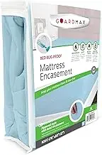 Guardmax Jersey Knitted King Zippered Mattress Encasement - Waterproof & Bed Bug Proof Mattress Protector - Comfortable, Soft, and Noiseless Zippered Bedding - Dust Mite Proof (78 x 80 x 12)