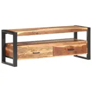 TV Cabinet 120x35x45 cm Solid Wood with Honey Finish vidaXL