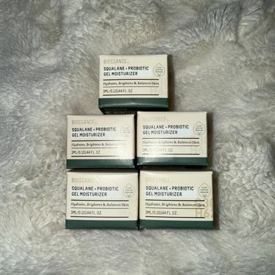 Biossance Squalane + Probiotic Gel Moisturizer Ea .1 oz / 3 ml Travel Size 5x