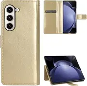Compatible with Samsung Galaxy Z Fold6 5G SM-F956 Phone Cover,PU Leather Kickstand Card Holders Flip Magnetic Closure Protection Wallet Phone Case Jin
