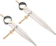 OHPHCALL 2Pcs Leather Craft Compasses Spacing Gauges for DIY Leather Projects Easy to Use Marking Tools for Scribing and Drawing Durable Construction