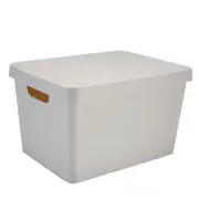 Simplify Large Vinto Storage Box with Lid in Ivory