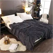 CVBFDB Flannel Blankets for Beds Striped Sofa Cover Bedspread Winter Warm Blankets(100X150cm)