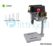220V 340W High-accuracy 0.6mm - 6.5mm Mini Rotary Drill Press Bench Tools