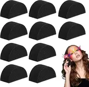 Face Paint Sponges - 10X Small Water Droplet Semicircular Sponges,Face Painting Supplies, Artist Painting Sponge, Black Makeup Accessories for Art Works