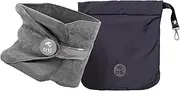 trtl Travel and Airplane Pillow - Real Sleeping Experience on Long Flights - Neck and Shoulder Support - Super-Soft, Lightweight, Easy-to-Carry - Machine-Washable Flight Pillow - Grey