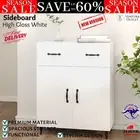 Sideboard Buffet Cabinet Shelf Storage Chest Hallway Table Cupboard White vidaXL