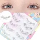 5pairs U-shape Natural Wispy False Eyelashes Lash Extension Reusable Eye Makeup