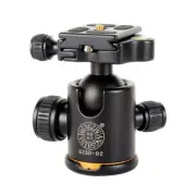 QZSD 360° Aluminum Alloy Ball Head + Quick Release Plate for Camera Tripod