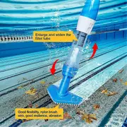 3in1 Cordless Rechargeable Pool Vacuum for Spas, Hot Tubs & Small Pools Blue