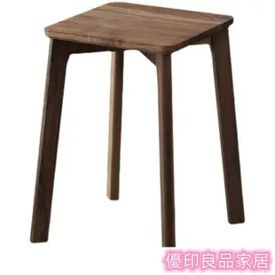 實木凳子 餐凳 小板凳 方凳 圓凳 北美黑胡桃木餐椅餐凳家用實木小板凳矮凳化妝凳兒童凳子換穿鞋凳