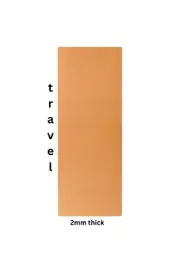 Travel Cork Yoga Mat with Rubber Back | Plain | 2 mm