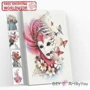 Paint By Numbers Kit Mask Flowers Butterfly Animal Abstract Home Beginner DIY