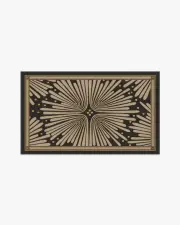 90' x 150' | Machine Washable Runner Rug | Kid & Pet Friendly | Indoor Rug | Gatsby Black & Gold Flatwoven Rug by Jonathan Adler | Ruggable
