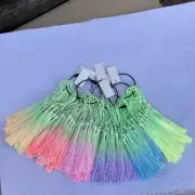 Fringe Tassel DIY Bookmark Sewing Finishes Trim 20pc/lot Green Gradient colors