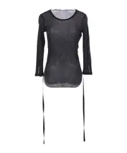 Ann Demeulemeester Trina Drawstring Crewneck T-Shirt S,XS,M black