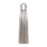 [Giambattista Valli] Giambattista Valli-Gold Cotton Long Dress-Donna 40 IT