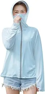 [Minkissy] 2 pcs quick-dry UV shirts long sleeve sun shirts Sun Block Jacket sun protection hoodie womens sun protection clothing Sun Screen Cloak women shirts quick dry Miss white Sunshade