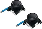 Jeylly Original 3D Analog Joystick Joy-Con Replacement Left/Right Repair Kit Thumb Sticks Sensor with 4 “Y” Screws for Nintendo Switch Joycon Controller and Switch Lite Console - 2 Pack Black
