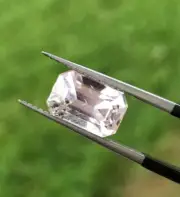 5.00 carats Natural Cut Kunzite Emerald shaped loose gemstone from Afghanistan.