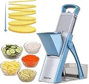 Safe Mandoline Slicer for Kitchen, Multifunctional Chopper Vegetable Cutter, Julienne + Dicer for Vegetables, Meal Prep & More with 35+ Presets & Thickness Adjuster, Essential Kitchen Gadgets