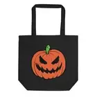 Scary Jack O Lantern Halloween Pumpkin Eco Tote Bag