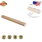 Economical Kraft Mailing Tubes, 2.5" x 36", Pack of 34 for Shipping & Storage