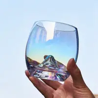 在飛比找ETMall東森購物網優惠-ins風北歐富士山喝水炫彩玻璃杯