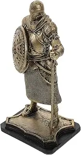 ibasenice Knight Statuary Miniature Resin Knight Statue Historical Soldier Toy for Decorative Display Office Decor
