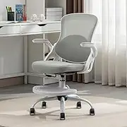 Kids Desk Chair,Ergonomic Study Chair with Adjustable Height,Swivel Mesh Desk Chair with Wheels,Home Office Chair for Children in Home Bedroom Grey