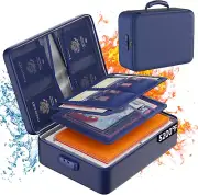 Fireproof Waterproof Document Organizer Box 5200�F Portable 8-Layer Storage