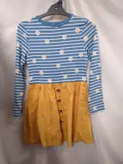 mini boden blue and yellow dress size 8-9