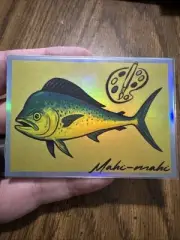 Mahi Mahi Tuna Custom Holographic Refractor Art Trading Card /9