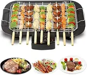 Electric Tabletop Grill, 1500W Teppanyaki Grill Hot Plate with 5 Gear Temperature Adjustment, Portable Indoor Smokeless Electric Barbecue Grill for Party and Cookout Home