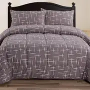 Ramesses Mirco Flannel Comforter Set Printing/Solid-Winter Night