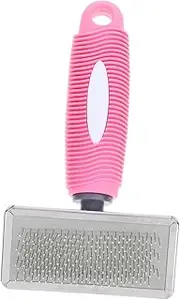 Slicker Brush for Dogs Cats Ergonomic Handle Durable Steel Pins for Reduces Shedding Tangles Comfortable Grooming Tool