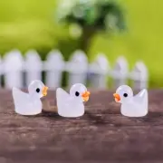 10PCS Mini Luminous Resin Ducks Glow in The Dark Miniature OrnameJL