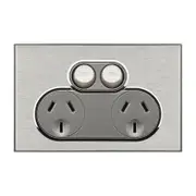CLIPSAL SATURN 4025-HS - 10A Double Power Point - Horizon Silver
