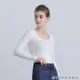 GIORDANO 女裝G-Warmer彈力圓領極暖衣 - 01 皎白