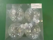 4 ArtMinds Christmas Holiday DIY Clear Plastic Ornament 3.25" Top Hook(MS 8-TP)