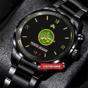 JWFancy 3rd Armored Cavalry Army Personalized Black Stainless Steel Watch