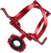 1Pc Aluminum Alloy Bike Water Bottle Holder Sturdy Cycling Kettle Rack with Transition Socket Lightweight and Easy to Install for Mountain and Road Bikes Red