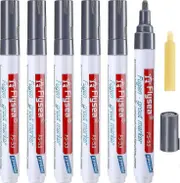 6 Tile Grout Pen Wall Grout Restorer Pen Repair Marker Grout Filler Pen For Bathroom Floor Wall Tile Restoration (dark Grey) - XC