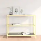 NNEVL Console Table Black and Transparent 100x36x90 cm Tempered Glass